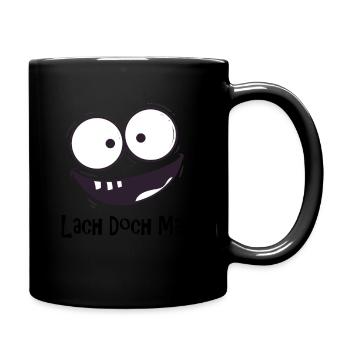 Lach doch mal - Tasse einfarbig - Schwarz - Rechts