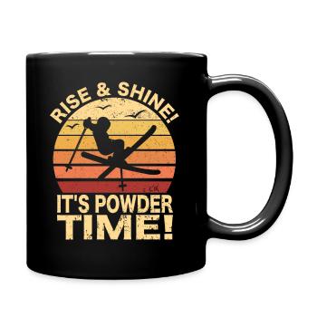 Skifahrer Freestyle-Ski Wintersport Skiing Spruch - Tasse einfarbig - Schwarz - Rechts