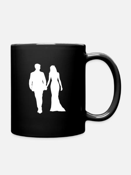 Hochzeit - Tasse einfarbig - Schwarz