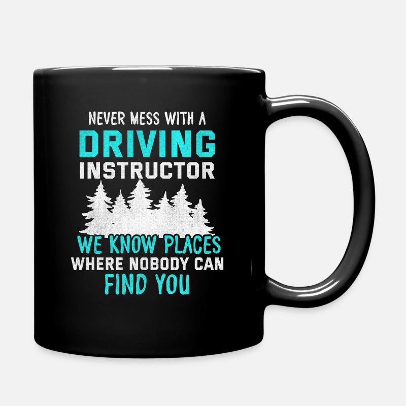 Driving instructor driving school car driving license traffic - Full Colour Mug - black