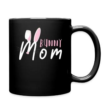 Hasen Kaninchen - Tasse einfarbig - Schwarz - Rechts