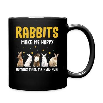 Lapins lapins - Mug uni - noir - Droite