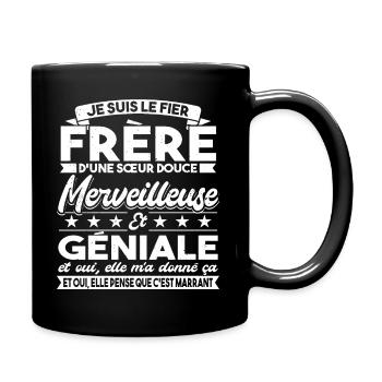 Frére et Soeur Géniale Humour Frere Cadeau Frèro - Mug uni - noir - Droite