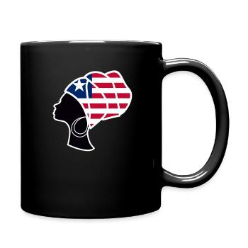 Liberia Frau Kopfstück - Tasse einfarbig - Schwarz - Rechts