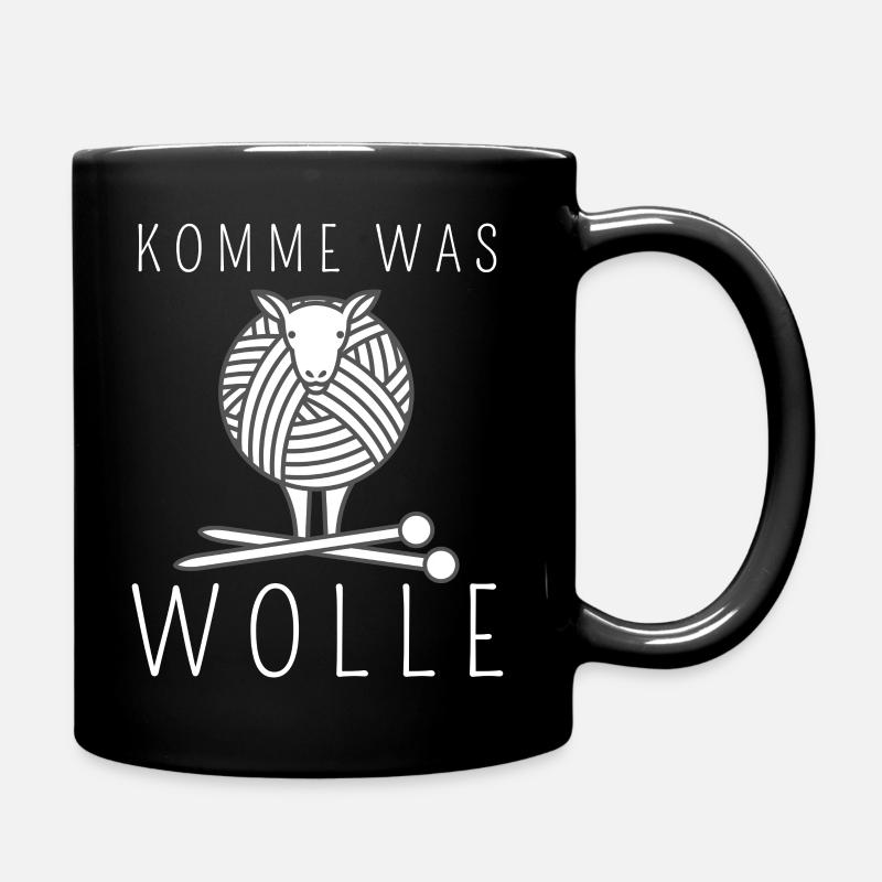 Komme Was Wolle Schaf Lustige Geschenkidee Schäfer - Tasse einfarbig - Schwarz