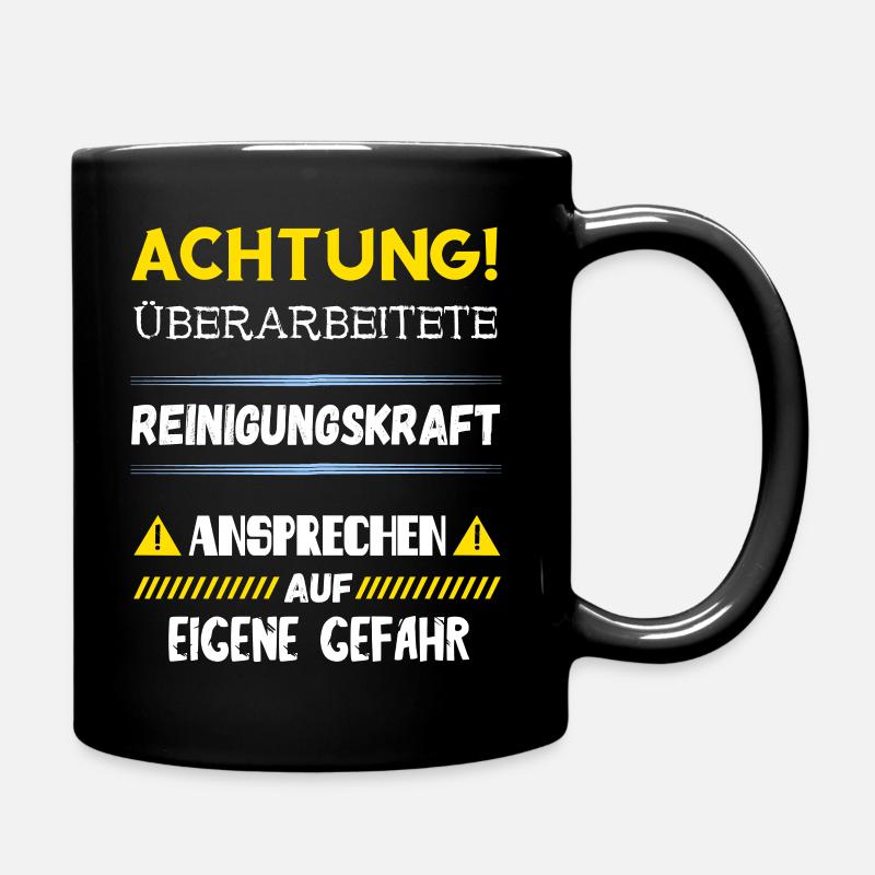Reinigungskraft Putzfrau Gebäudereiniger Geschenke - Tasse einfarbig - Schwarz