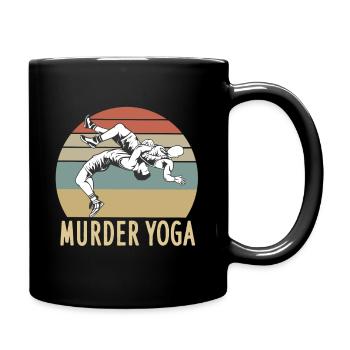 Wrestling Murder Yoga Funny Gift - Mug uni - noir - Droite