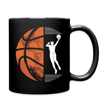 Basketball Sport Geburtstag Wettkampf Geschenk - Tasse einfarbig - Schwarz - Rechts