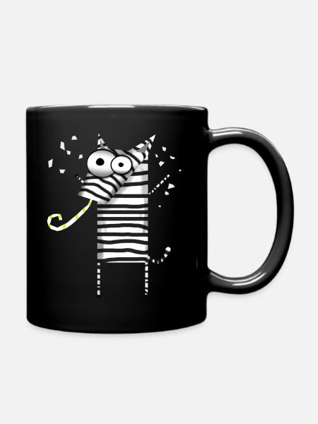 Zebra Party - Tasse einfarbig - Schwarz