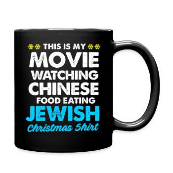 Hanukah Christmas Hanukkah Chanukkah Menorah - Full Colour Mug - black - Right