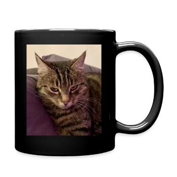 The angry cat - Full Colour Mug - black - Right