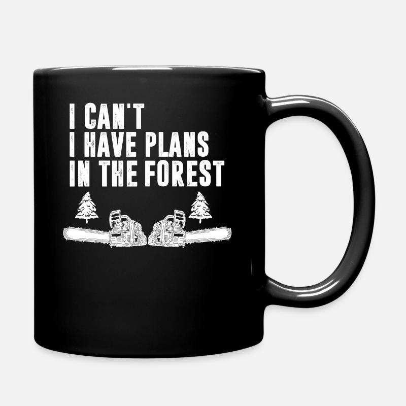 Je ne peux pas avoir des plans dans le bûcheron de la forêt - Mug uni - noir