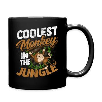 Ape gorilla primate monkey primate animal lacquer monkey - Full Colour Mug - black - Right