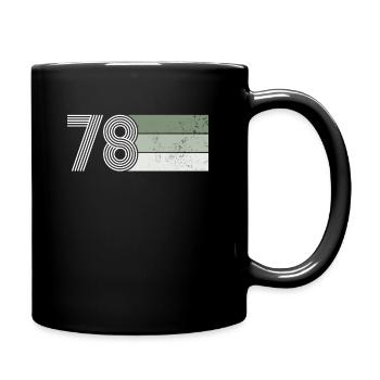Vintage 1978 Geburtstag 43 JAHRE RETRO 78 green - Tasse einfarbig - Schwarz - Rechts
