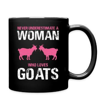 Ziege Geiss - Tasse einfarbig - Schwarz - Rechts