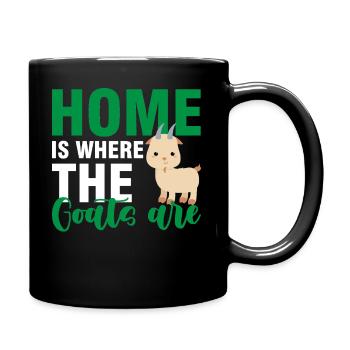 Ziege Geiss - Tasse einfarbig - Schwarz - Rechts
