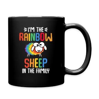 I am the colorful sheep of the family - Full Colour Mug - black - Right