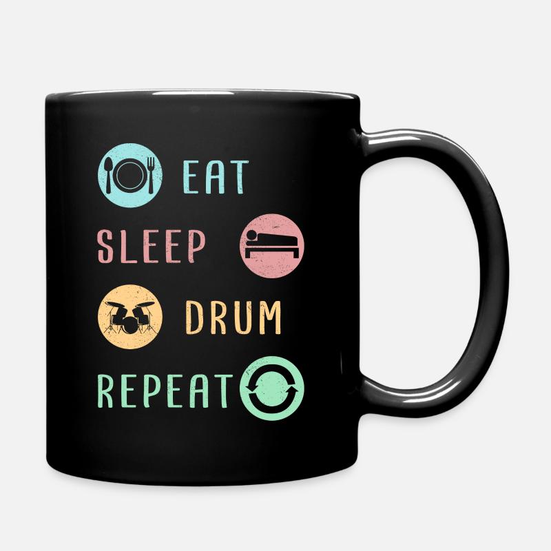 Schlagzeuger Schlagzeug Drummer Geschenk Trommler - Tasse einfarbig - Schwarz