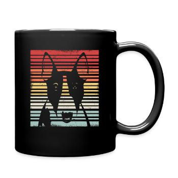 Bull Terrier | Bull Terrier dog owner gift - Full Colour Mug - black - Right