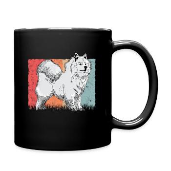 Samoyed vintage sled dog Samoyed - Full Colour Mug - black - Right