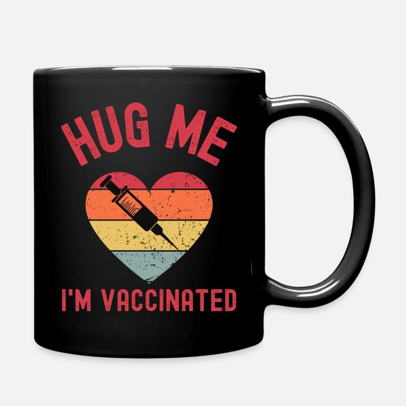 Hug moi je suis vacciné - Mug uni - noir