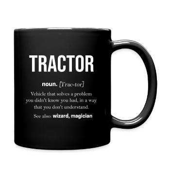 tracteur - Mug uni - noir - Droite