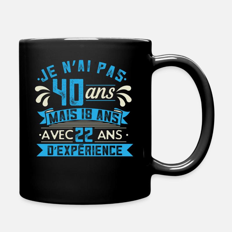 40 Ans Anniversaire Cadeau - Mug uni - noir