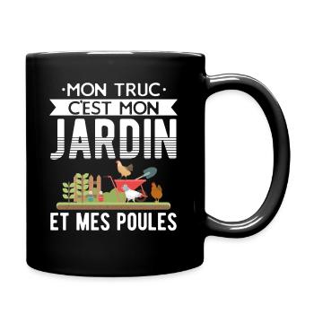 Papy Poule - Jardinage et Poules Cadeaux - Mug uni - noir - Droite