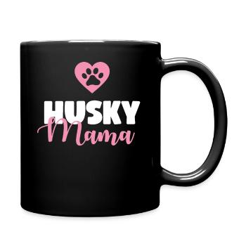 Husky dog - Full Colour Mug - black - Right