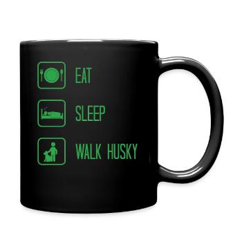 Husky dog - Full Colour Mug - black - Right