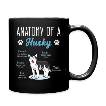 Husky dog - Full Colour Mug - black - Right