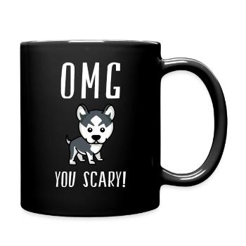 Husky dog - Full Colour Mug - black - Right