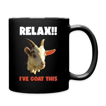 Ziege Geiss - Tasse einfarbig - Schwarz - Rechts