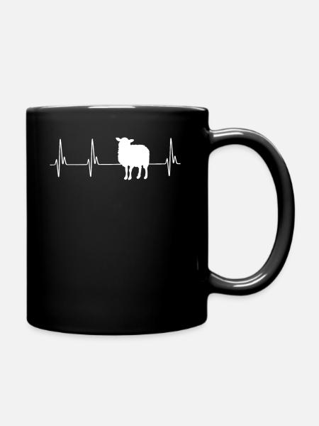 EKG mouton - Mug uni - noir