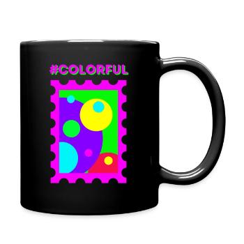 Colorful Techno Acid Psy Party Feiern swag - Tasse einfarbig - Schwarz - Rechts