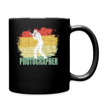 Distressed Photographer T Shirt - Full Colour Mug - black - Right