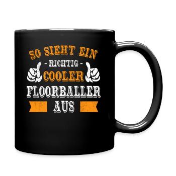 Unihockey Floorball - Tasse einfarbig - Schwarz - Rechts
