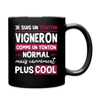 Vigneron cadeau humour drôle métier super tonton - Mug uni - noir - Droite