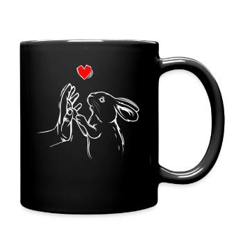 Lapins amour lapin lapin - Mug uni - noir - Droite