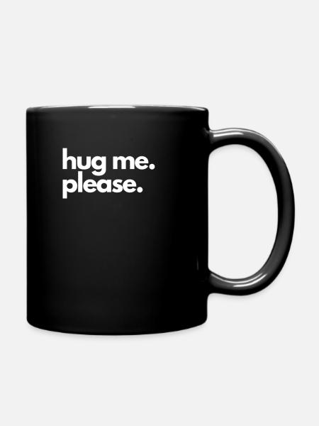 Hug me please - Full Colour Mug - black