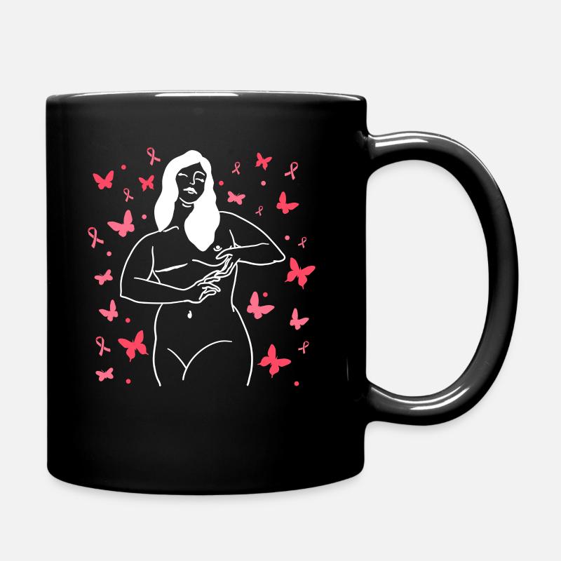 Cancro al seno Cancro al seno Combattente del cancro al seno rosa - Tazza monocolore - nero