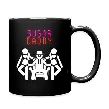 Sugar Daddy White Pink Red - Tasse einfarbig - Schwarz - Rechts