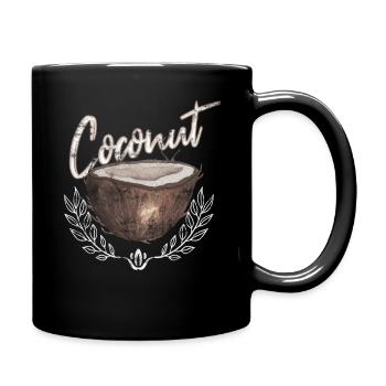 Coconut lover fruit coconut - Full Colour Mug - black - Right