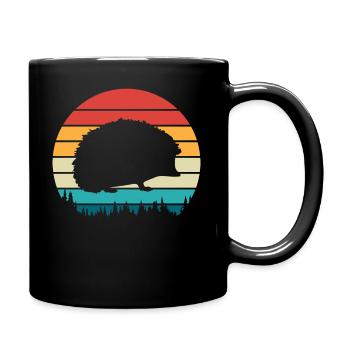 Igel - Tasse einfarbig - Schwarz - Rechts