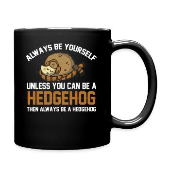 Igel - Tasse einfarbig - Schwarz - Rechts