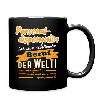 Personaldisponentin Zeitarbeit Beruf - Tasse einfarbig - Schwarz - Rechts