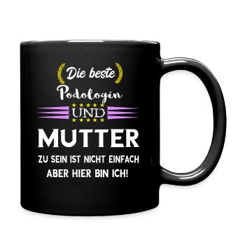 Podologe Fußpflege Pediküre Podologie Geschenke - Tasse einfarbig - Schwarz - Rechts