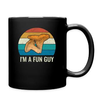 Pfifferling Wildpilzsucher - Ich bin ein FUN GUY - Tasse einfarbig - Schwarz - Rechts