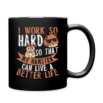 Hamster - Tasse einfarbig - Schwarz - Rechts