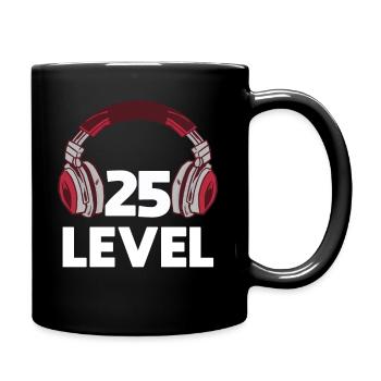 Gaming Video 25th Birthday Daddling Gambling - Full Colour Mug - black - Right